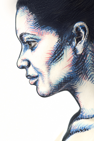 Illustration for article titled This 2D face makeup will hijack your brain